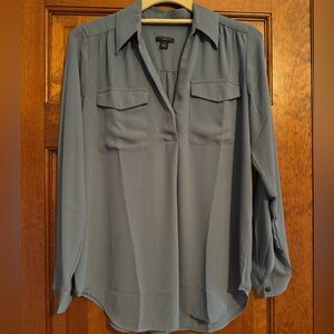 Ann Taylor Slate Blue Blouse